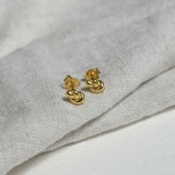 St Ives Gold Vermeil Knot Stud Earrings -Penguin Random House Sales Store St Ives Gold Knot Stud Earrings