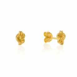St Ives Gold Vermeil Knot Stud Earrings