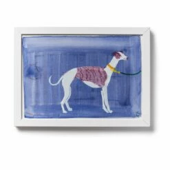 Whippet Walk Blue 2 By Lucy Wayne