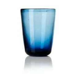 Thyme Hand Blown Water Glass In Blue