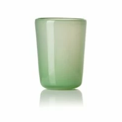 Thyme Hand Blown Water Glass In Opaque Green