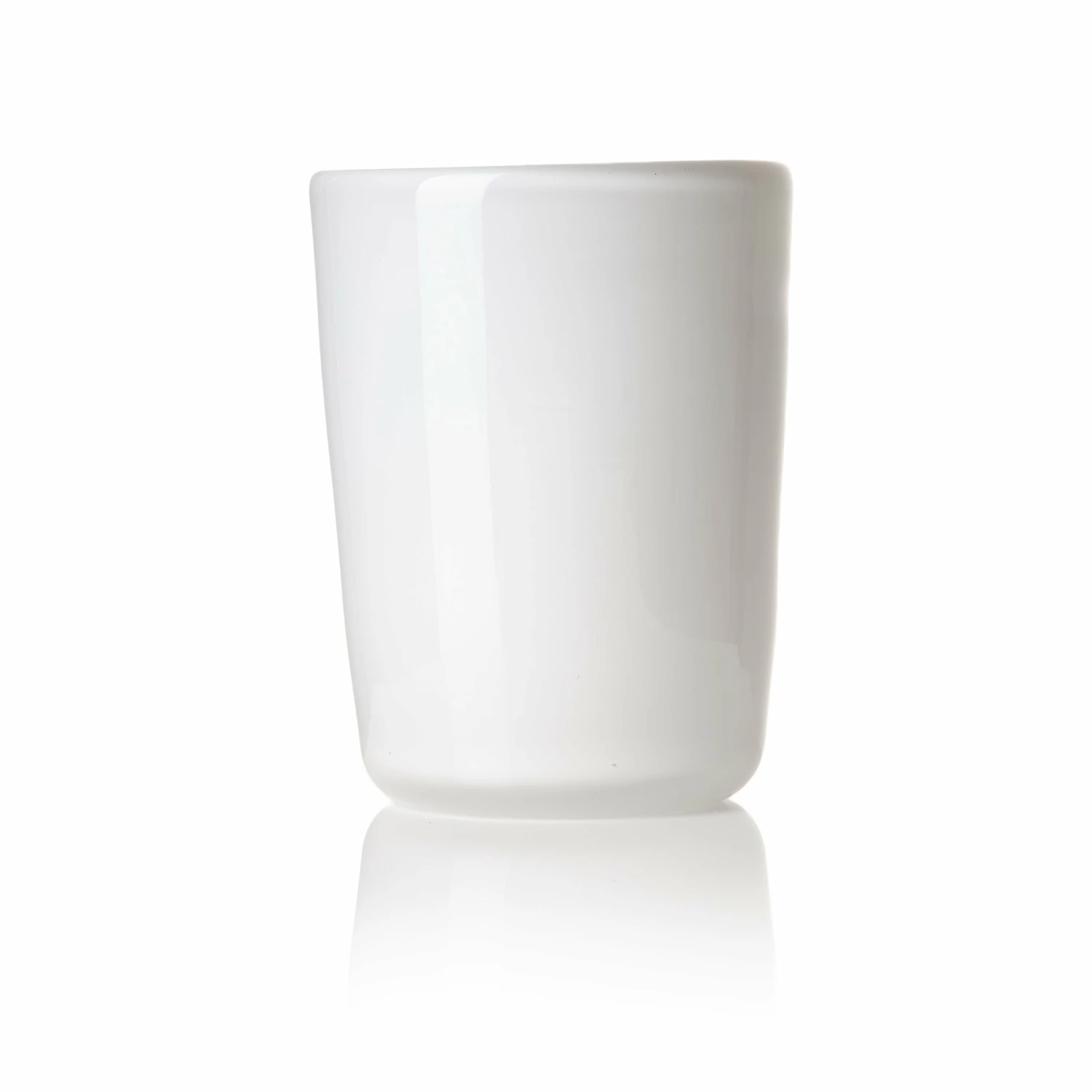 Thyme Hand Blown Water Glass In Opaque White 3 Thyme Hand Blown Water Glass In Opaque White