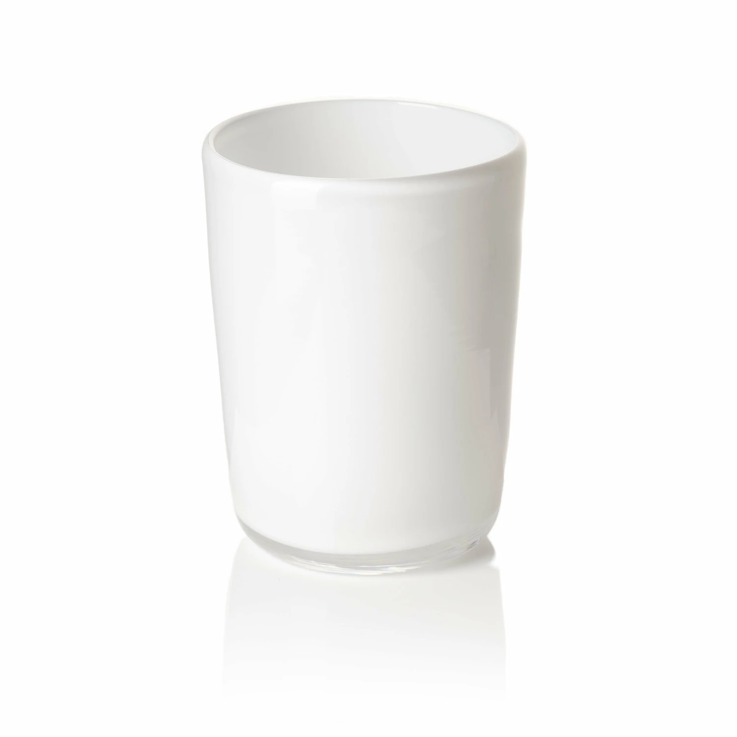 Thyme Hand Blown Water Glass In Opaque White 4 Thyme Hand Blown Water Glass In Opaque White - Image 2