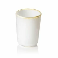 Thyme Hand Blown Water Glass In White/Amber -Penguin Random House Sales Store Thyme Apr23 16163