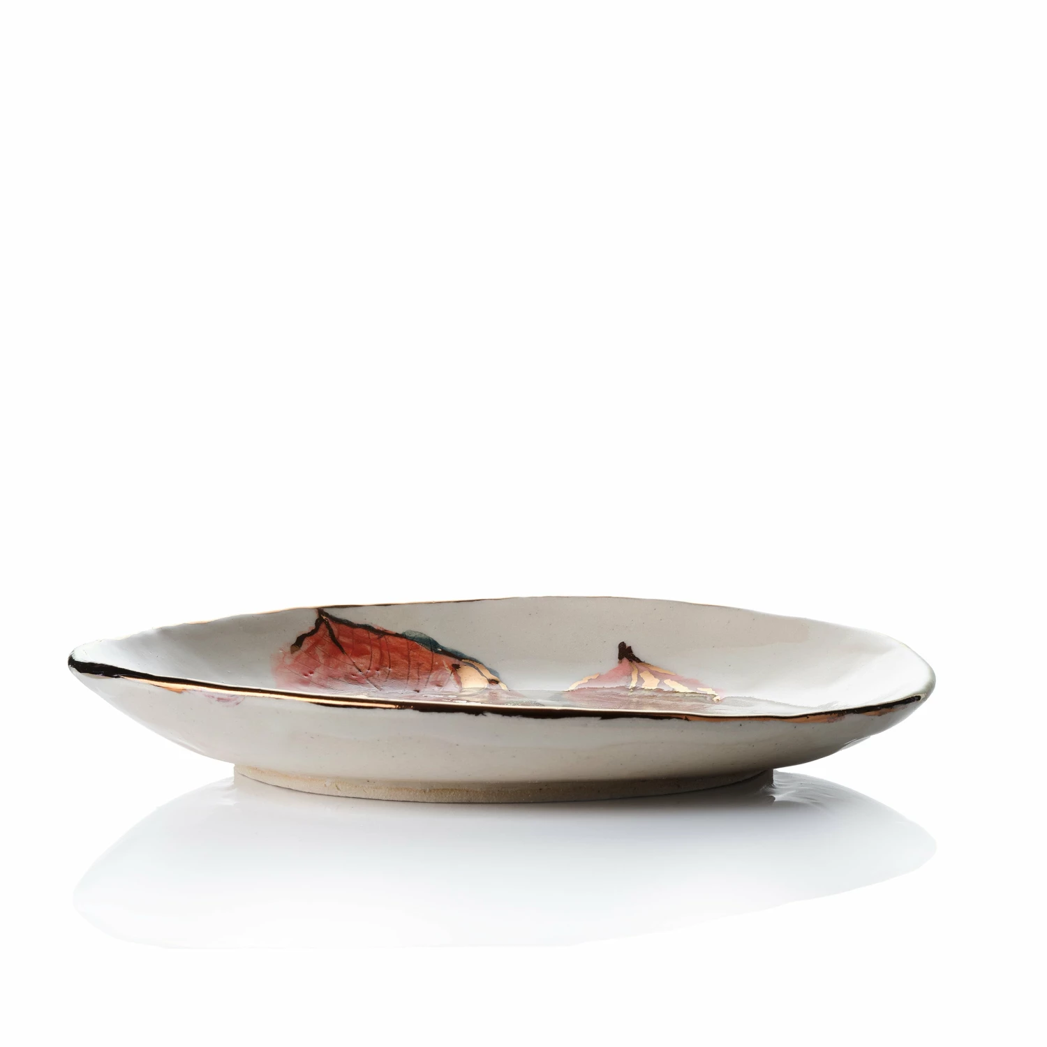 Hand Painted Horse Chestnut Platter 4 Hand Painted Horse Chestnut Platter - Image 2