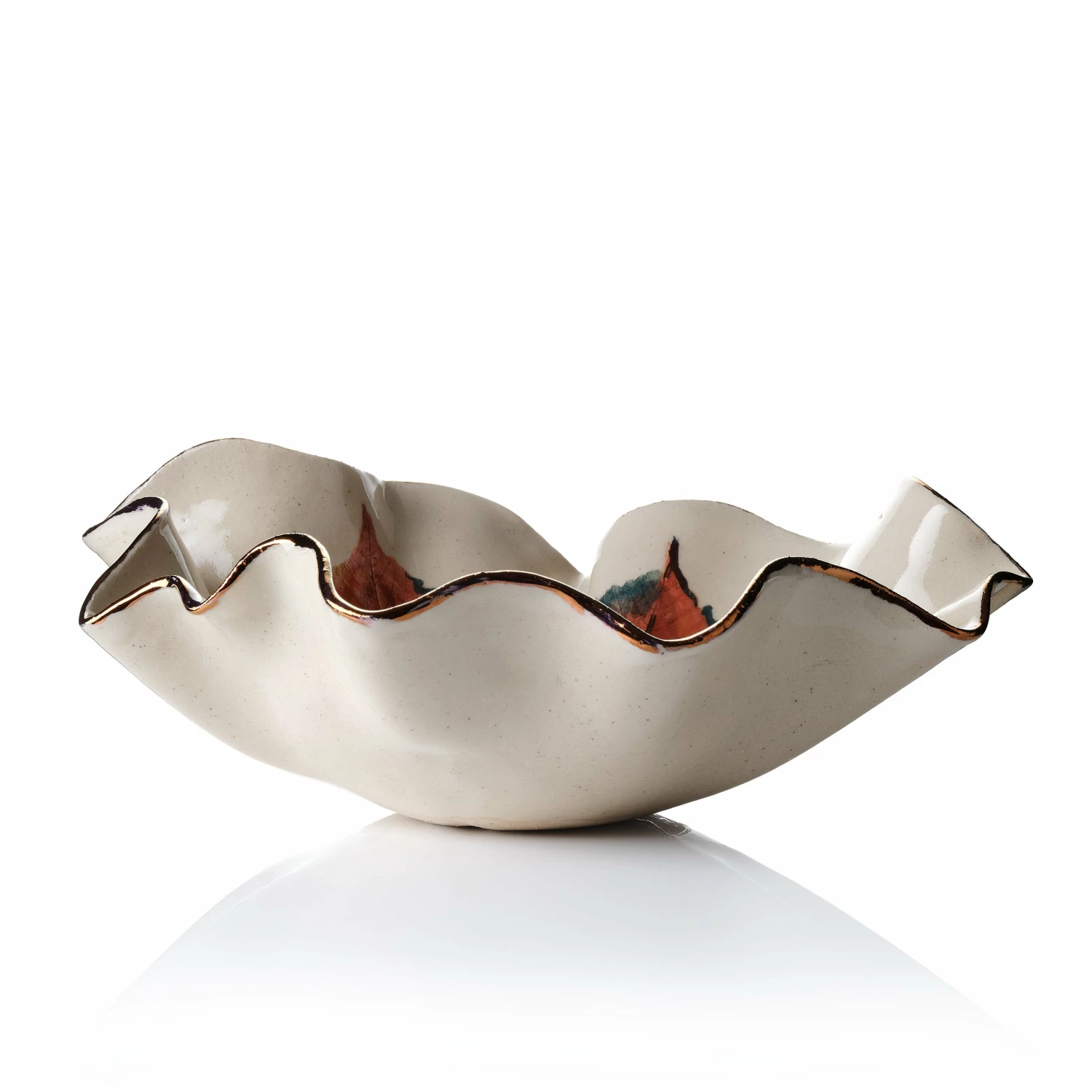 Large Hand Painted Horse Chestnut Bowl 4 Large Hand Painted Horse Chestnut Bowl - Image 2