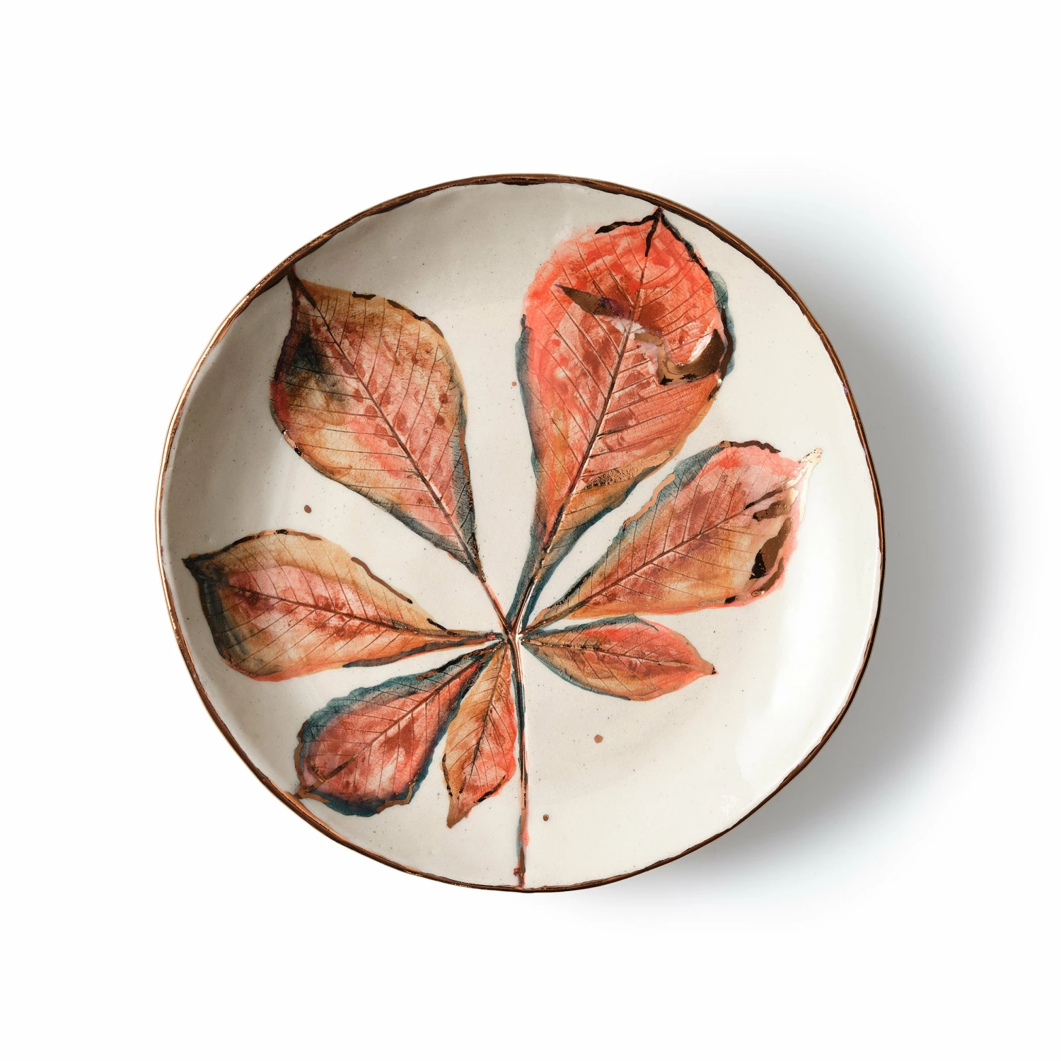 Hand Painted Horse Chestnut Platter 3 Hand Painted Horse Chestnut Platter