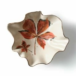 Large Hand Painted Horse Chestnut Bowl