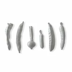 Set Of 6 White Mini Vegetables
