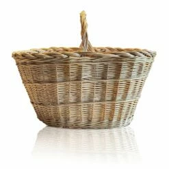 White Willow Basket With Handle
