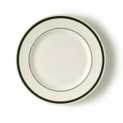 Dinner Plate With Green Stripe