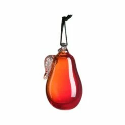 Pear Christmas Decoration - Red -Penguin Random House Sales Store cEkh7Iio
