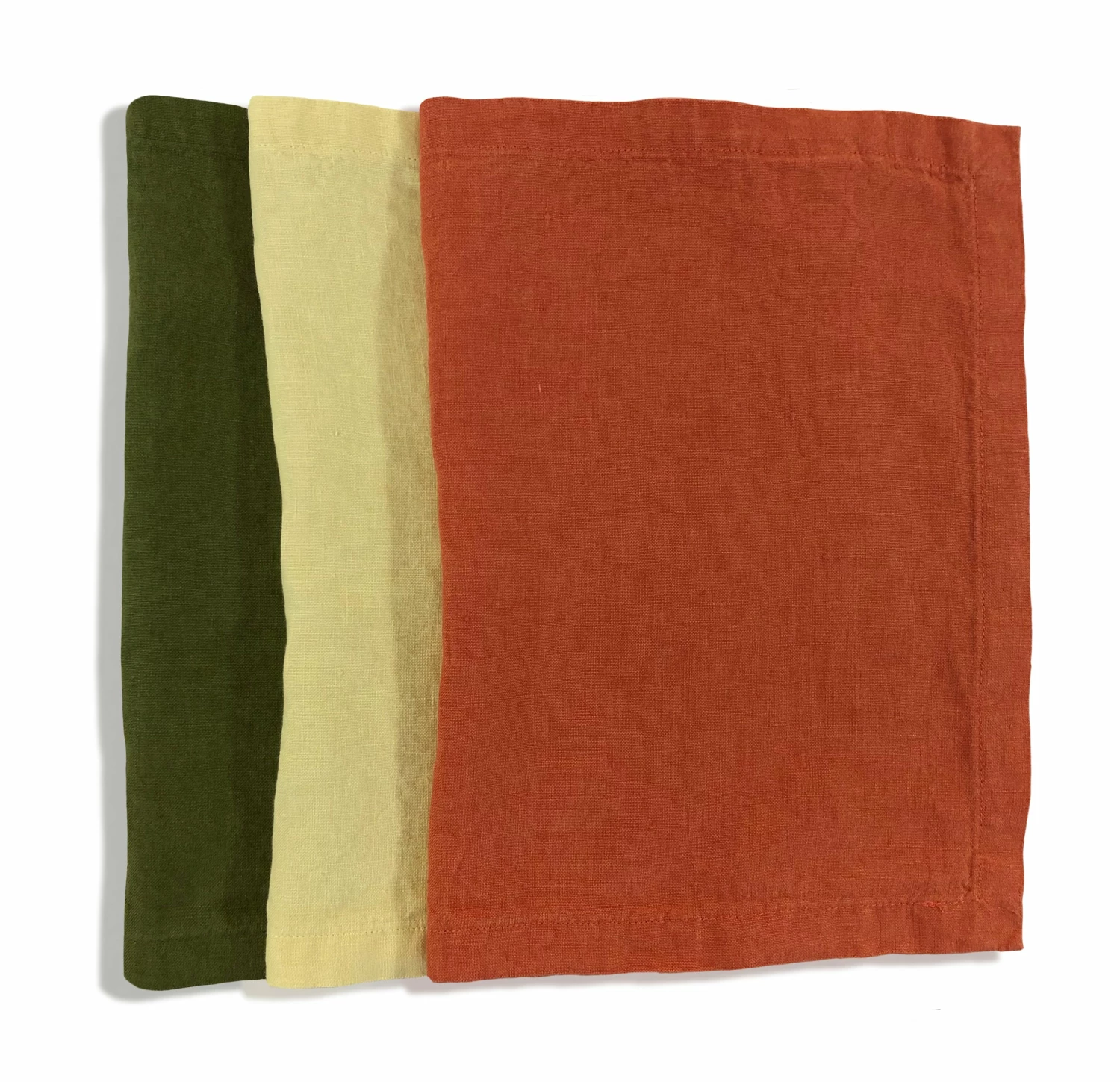 Dark Green Linen Placemat 5 Dark Green Linen Placemat - Image 3