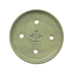Ceramic Soap Dish In Olive