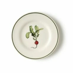 Radish Side Plate With Green