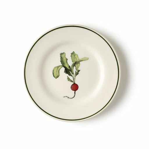 Radish Side Plate With Green 3 Radish Side Plate With Green