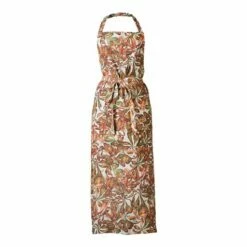 Autumn Leaves Horse Chestnut Linen Apron