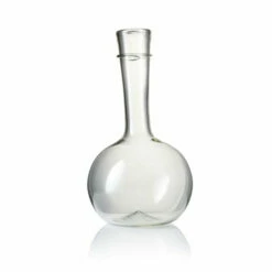 Spiral Line Bottle Vase In Smoke