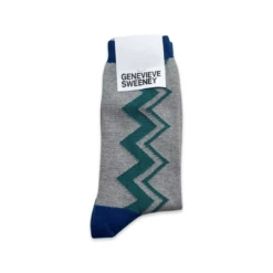Sigi Zig Zag Sock Grey/Blue