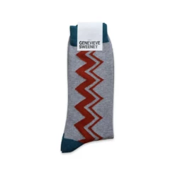 Sigi Zig Zag Sock Grey Melange