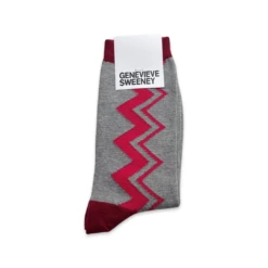 Sigi Zig Zag Sock Grey/Pink